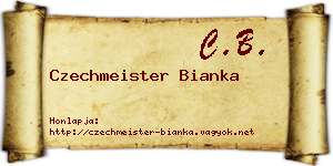 Czechmeister Bianka névjegykártya